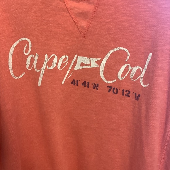 - CUFFY'S CAPE COD CREW NECK SWEATSHIRT M coral oversized - Picture 4 of 4